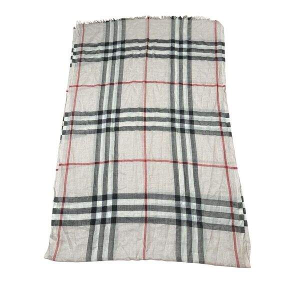 Burberry Giant Check 51% Wool, 49% Silk - Lightweight Scarf - 220 x 70 cm Italy - Picture 4 of 4